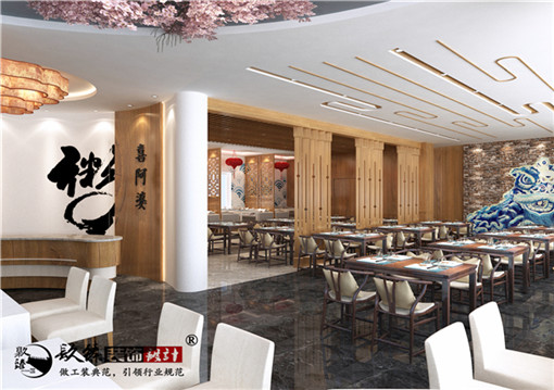 銀川喜婆粥餅店餐飲裝修設計案例_銀川餐廳裝修價格_COY