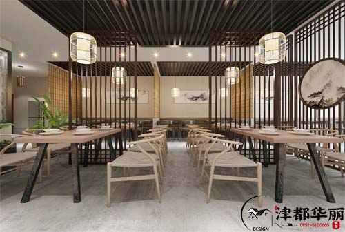 銀川川味食府裝修設計方案鑒賞|銀川餐廳設計裝修公司推薦