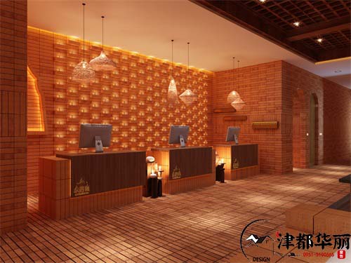 銀川裝修公司|銀川泰蘭德足浴（建發(fā)現(xiàn)代城店）裝修實(shí)景圖|銀川津都華麗裝飾